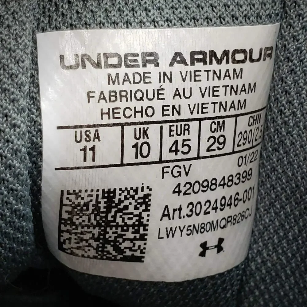 Under Armour Boots Stellar Tactical Men's US 11 Black Leather Side-Zip Military